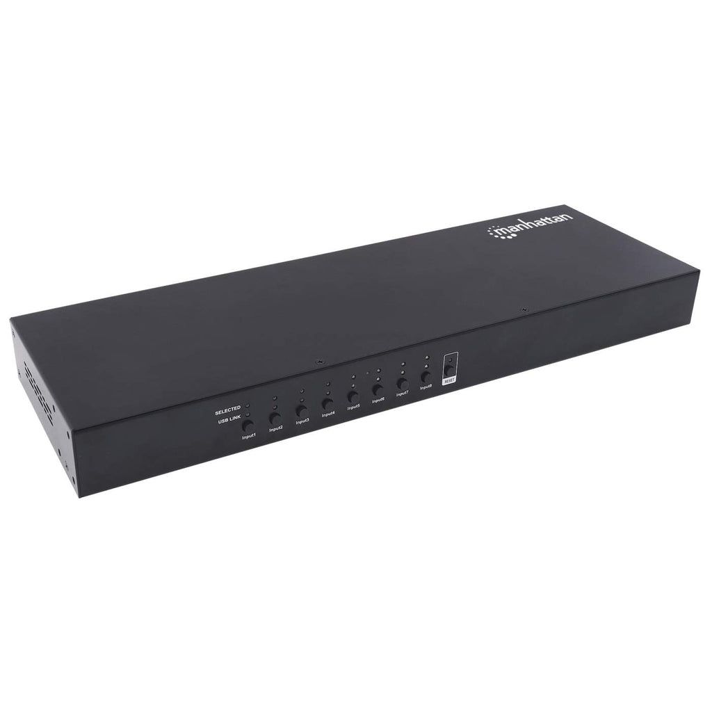 Product Image - Manhattan 8-Port HDMI KVM Switch, Eight HDMI and Eight USB-B Ports, Full HD, set of eight HDMI-to-USB cables included, Three Year Warranty, Box