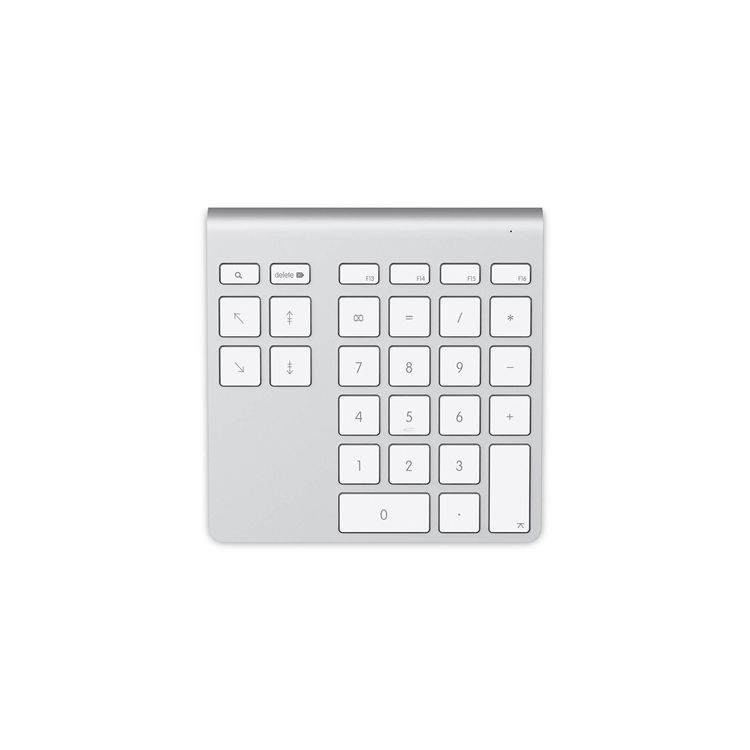 Belkin YourType numeric keypad Bluetooth PC/server Aluminium,White