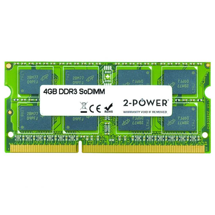 2-Power 4GB MultiSpeed 1066/1333/1600 MHz SoDIMM Memory - replaces H6Y75AA#ABF