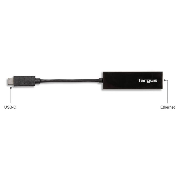 Targus ACA930EUZ cable interface/gender adapter USB C RJ-45 Black