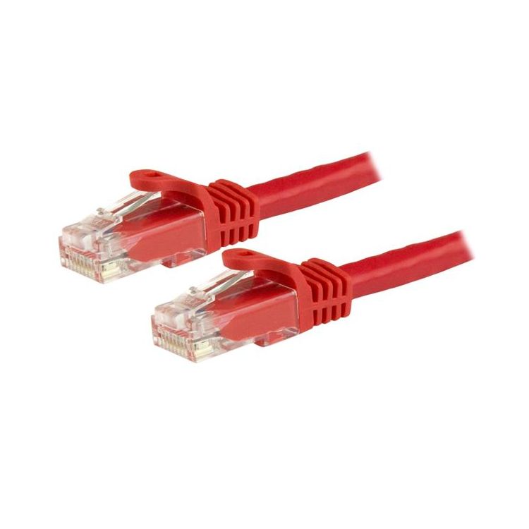 15m Red Gigabit Snagless RJ45 UTP Cat6 Patch Cable - 15 m Patch Cord