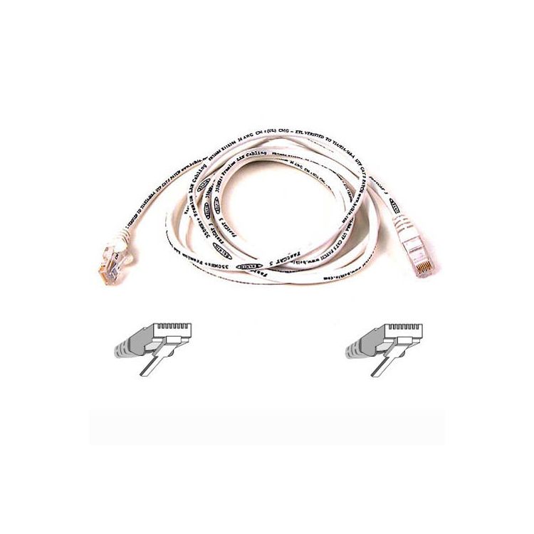 Belkin Cable Patch Cat6 RJ45 Snagless White 1m networking cable