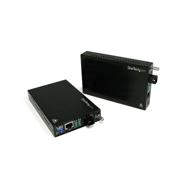 StarTech.com 10/100 Mbps Ethernet Single Mode WDM Fiber Media Converter Kit SC 20km