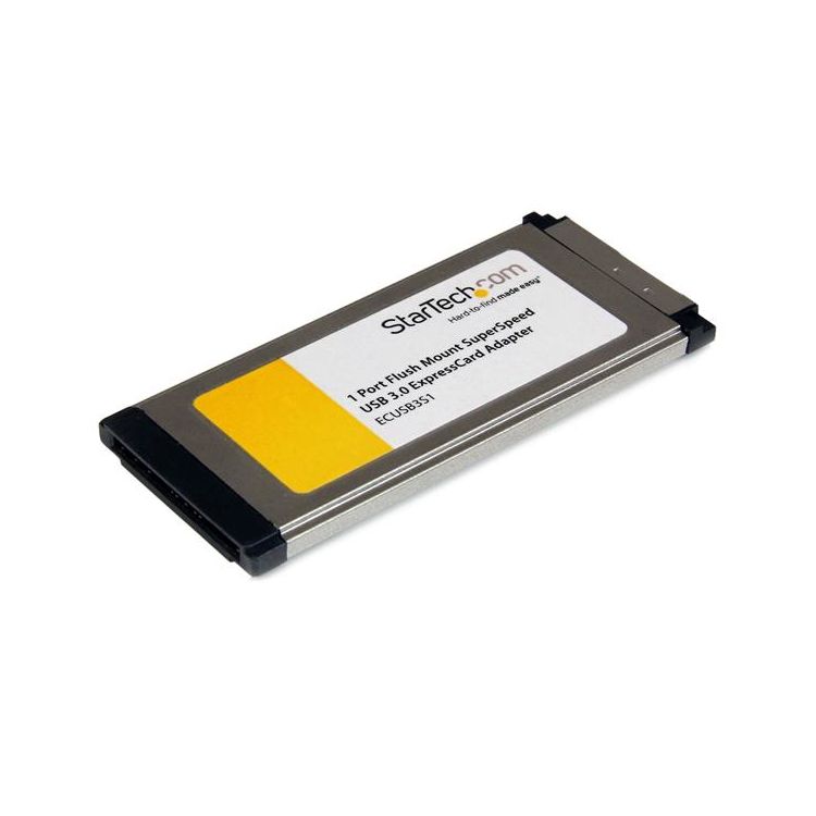1 Port Flush Mount ExpressCard SuperSpeed USB 3.0 Card Adapter