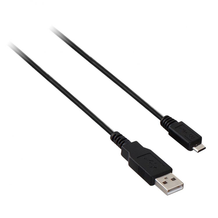 V7 Micro-USB Cable black USB 2.0 A to Micro-B (m/m) 1m