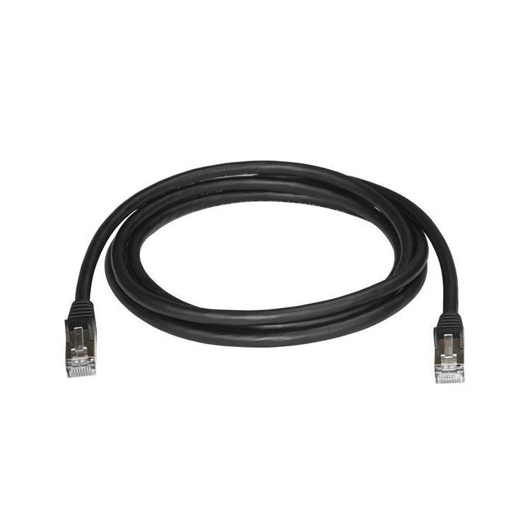 2m Black Cat6a Ethernet Cable - STP