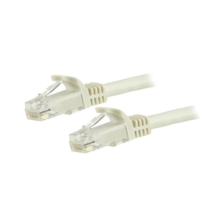 StarTech.com 3m CAT6 Ethernet Cable - White CAT 6 Gigabit Ethernet Wire -650MHz 100W PoE RJ45 UTP Network/Patch Cord Snagless w/Strain Relief Fluke Tested/Wiring is UL Certified/TIA