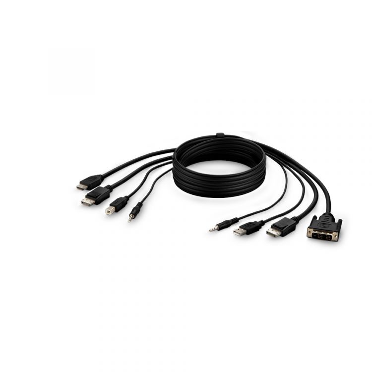 Belkin F1DN2CC-DHPP-10 KVM cable Black 3 m