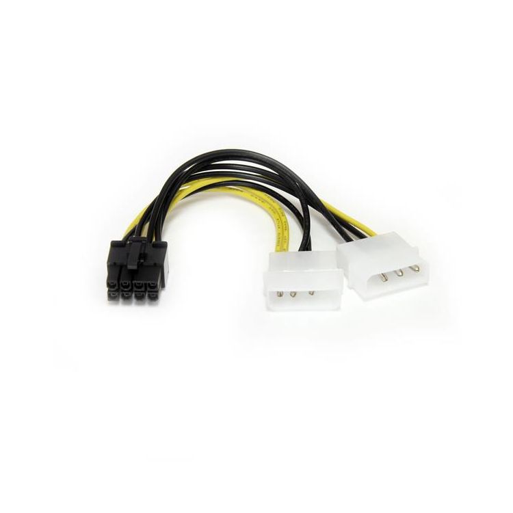 6in LP4 to 8 Pin PCI Express Video Card Power Cable Adapter