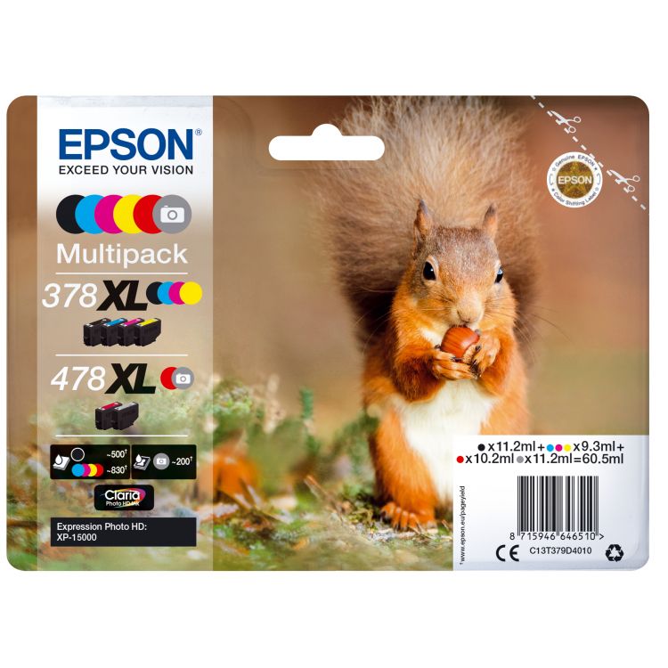 Epson Multipack 6-colours 478XL Claria Photo HD Ink