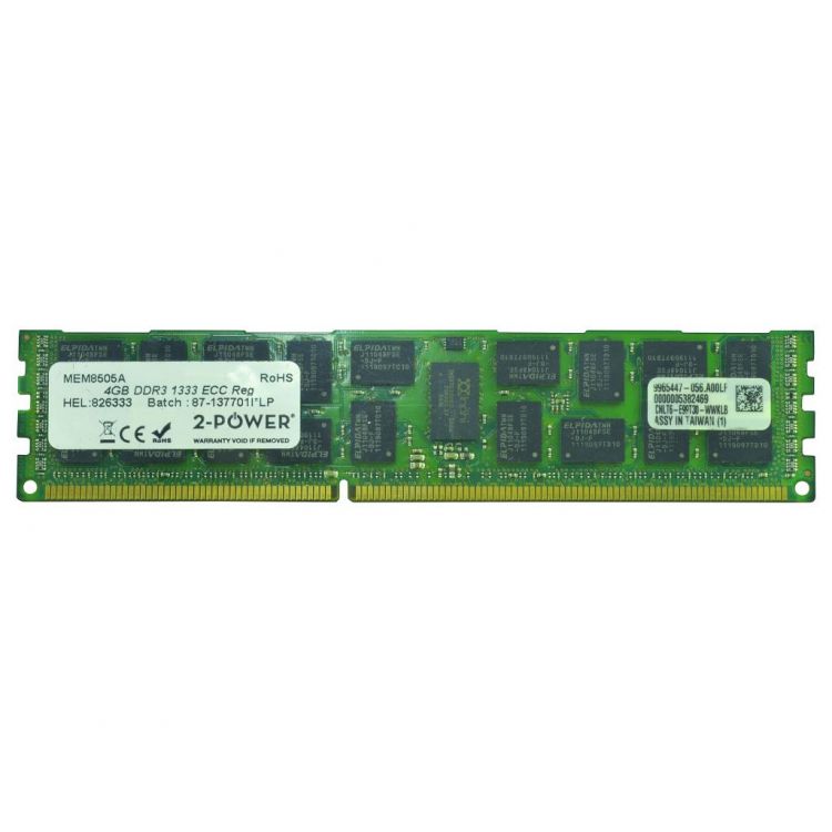 2-Power 4GB DDR3 1333MHz ECC RDIMM Memory - replaces 46U3443
