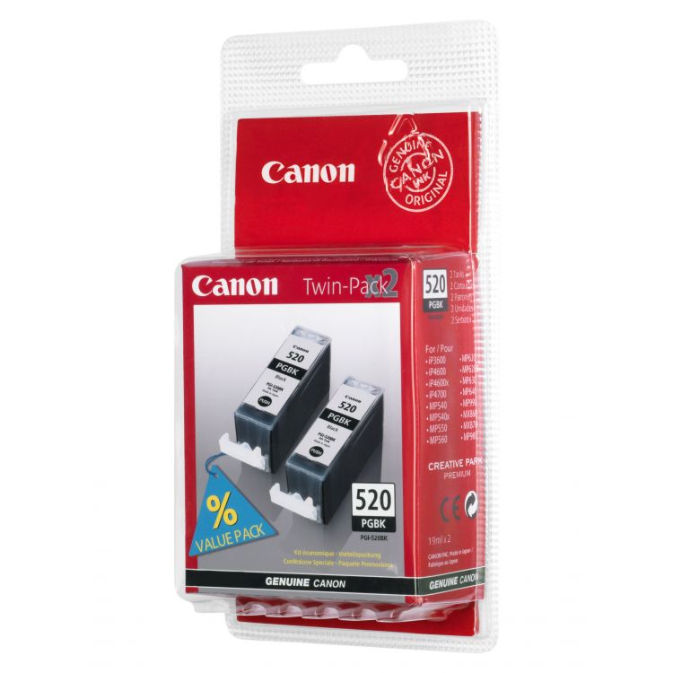Canon PGI-520BK Twin Pack ink cartridge Original Black Multipack 2 pc(s)