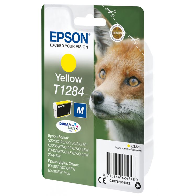 Epson Singlepack Yellow T1284 DURABrite Ultra Ink