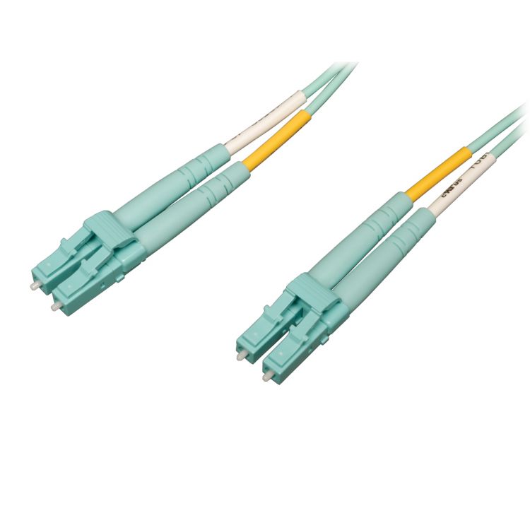Tripp Lite 10Gb/100Gb Duplex Multimode 50/125 OM4 LSZH Fiber Patch Cable (LC/LC) - Aqua, 1M