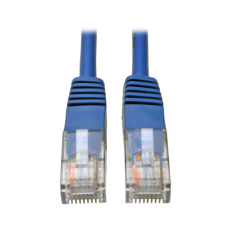 Tripp Lite N002-014-BL Cat5e 350 MHz Molded (UTP) Ethernet Cable (RJ45 M/M), PoE - Blue, 14 ft. (4.27 m)