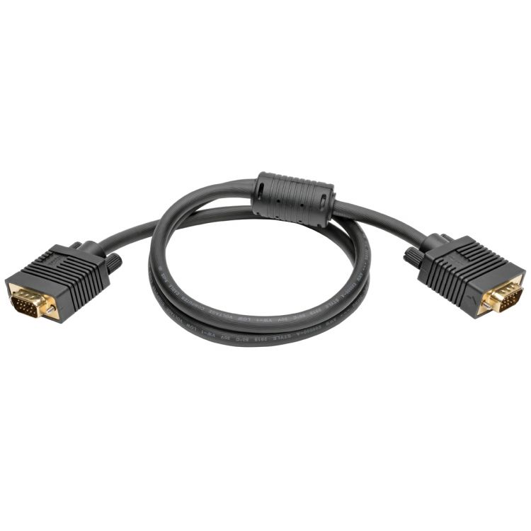 Tripp Lite P502-003 VGA High-Resolution RGB Coaxial Cable (HD15 M/M), 3 ft. (0.91 m)