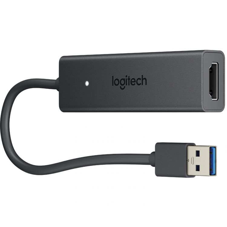 Logitech Screen Share USB graphics adapter 1920 x 1080 pixels Black