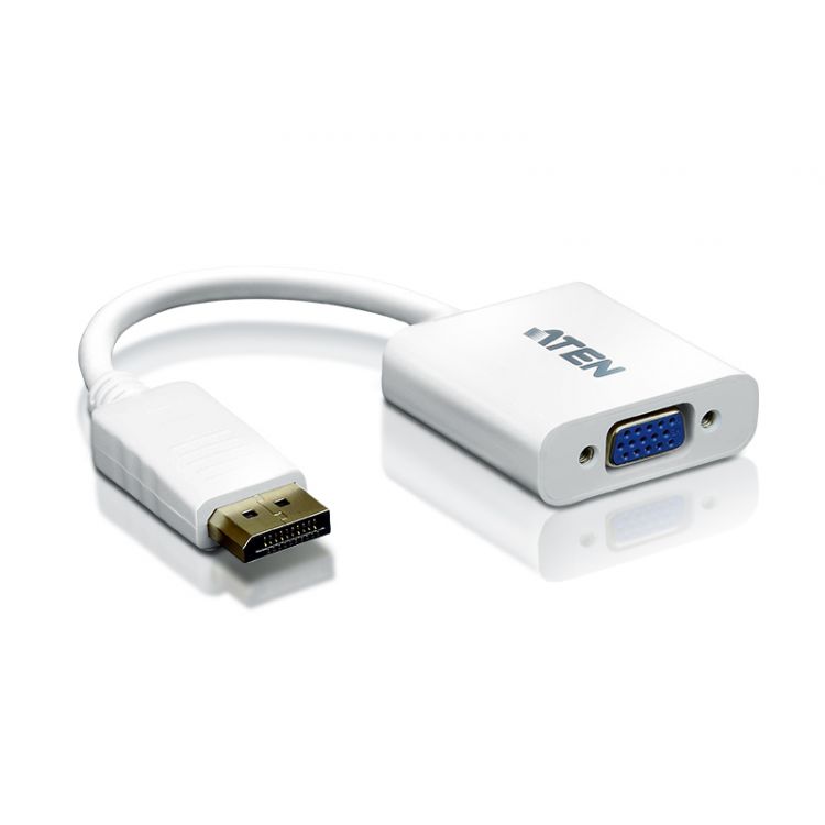 Aten Displayport/VGA adapter DisplayPort Male VGA HDB-15 Female White