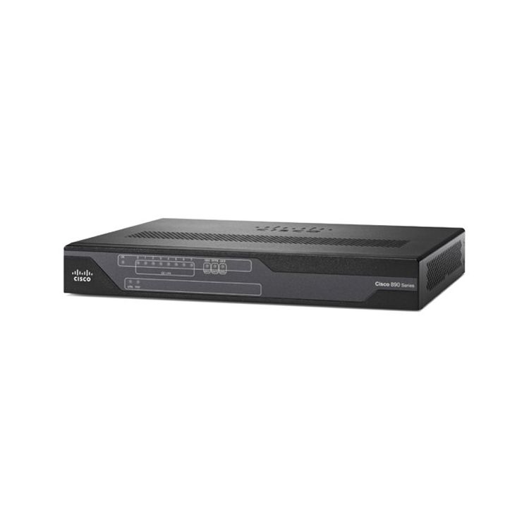 Cisco C891F-K9 Ethernet Integrated Services Router V.92 and ISDN Backup, 8-Gigabit Ethernet Ports, 802.11n Access Point, Small Form-factor Pluggable (SFP), 1-Year Limited Hardware Warranty (C891F-K9)