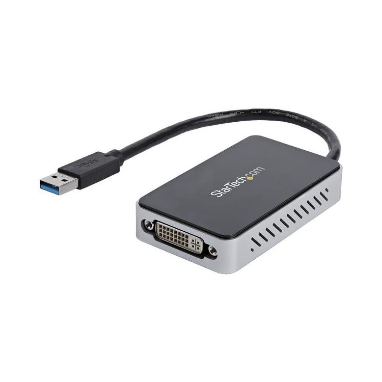 StarTech.com USB 3.0 to DVI External Video Card Multi Monitor Adapter with 1-Port USB Hub – 1920x1200
