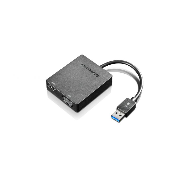 Lenovo Universal USB 3.0 to VGA/HDMI USB A Black