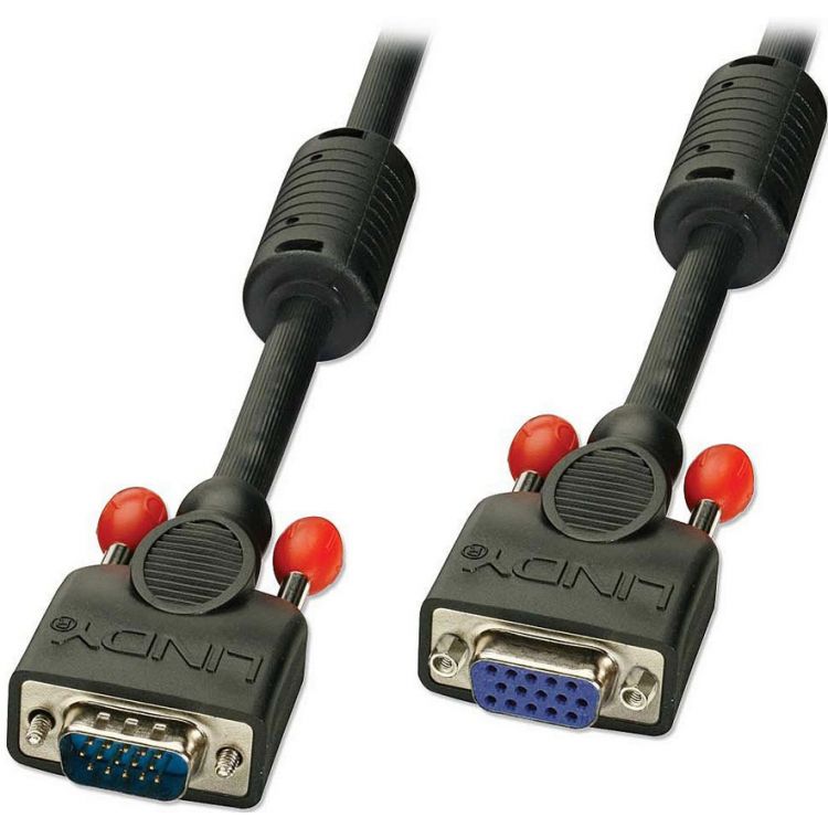 Lindy 3m Premium SVGA Monitor Extension Cable, Black