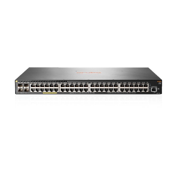Hewlett Packard Enterprise Aruba 2540 48G PoE+ 4SFP+ Managed L2 Gigabit Ethernet (10/100/1000) Power over Ethernet (PoE) 1U Gray