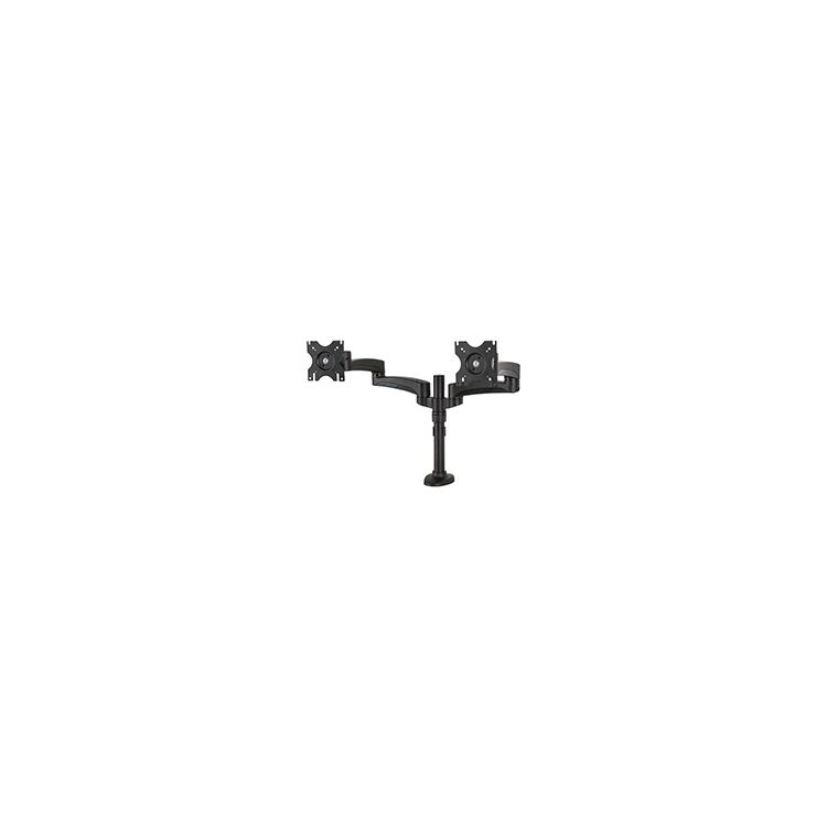 B-Tech Twin Flat Screen Desk Mount with Dual Articulated Arms