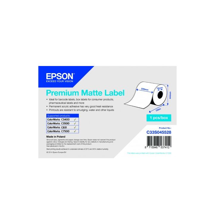 Epson C33S045528 printer label White