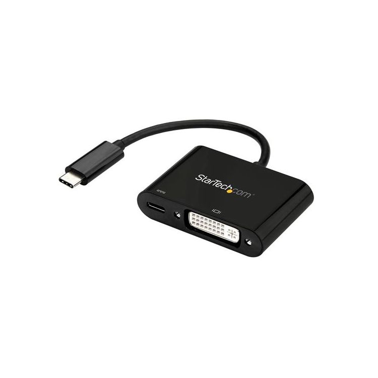 StarTech.com USB-C to DVI Adapter with USB Power Delivery - 1920 x 1200 - Black