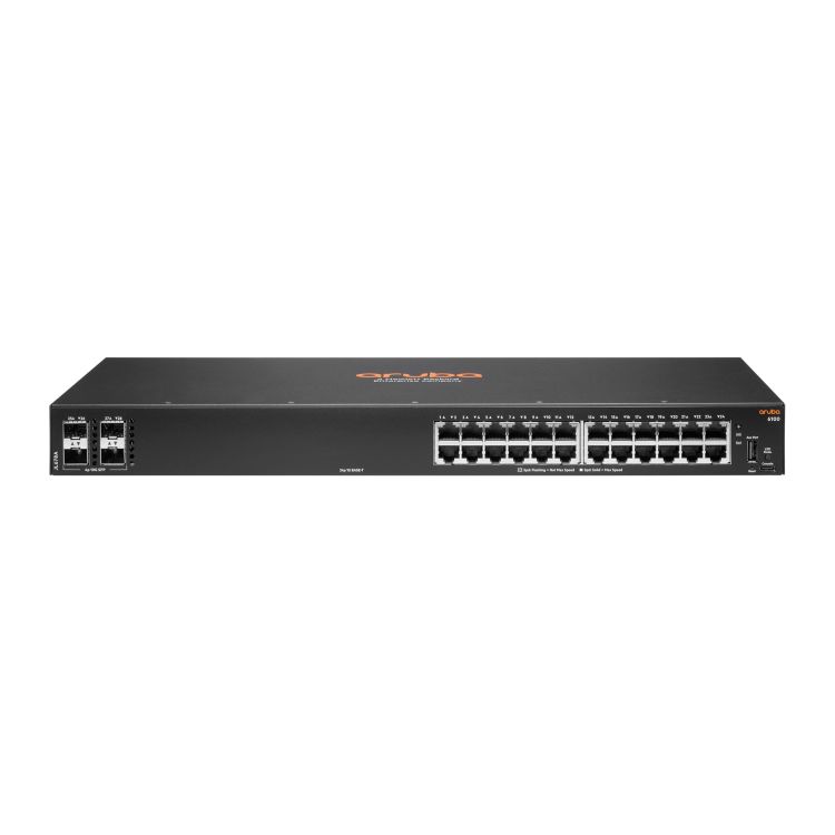 Aruba 6100 24G 4SFP+ Managed L3 Gigabit Ethernet (10/100/1000) 1U Black