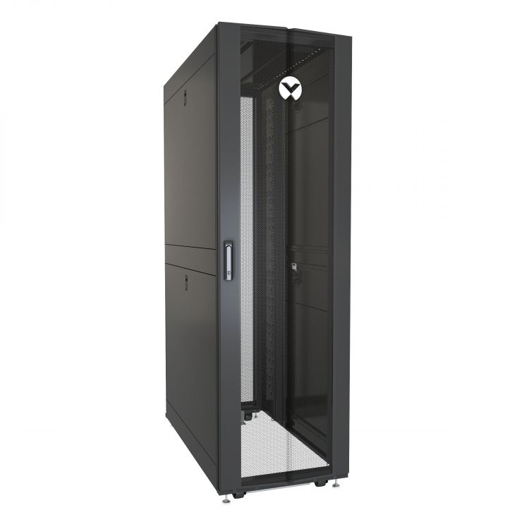 Vertiv VR3300 rack cabinet 42U Freestanding rack Black, Transparent