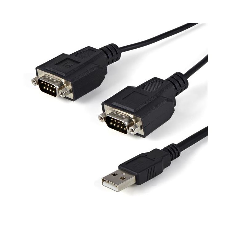 StarTech.com 2 Port FTDI USB to Serial RS232 Adapter Cable with COM Retention