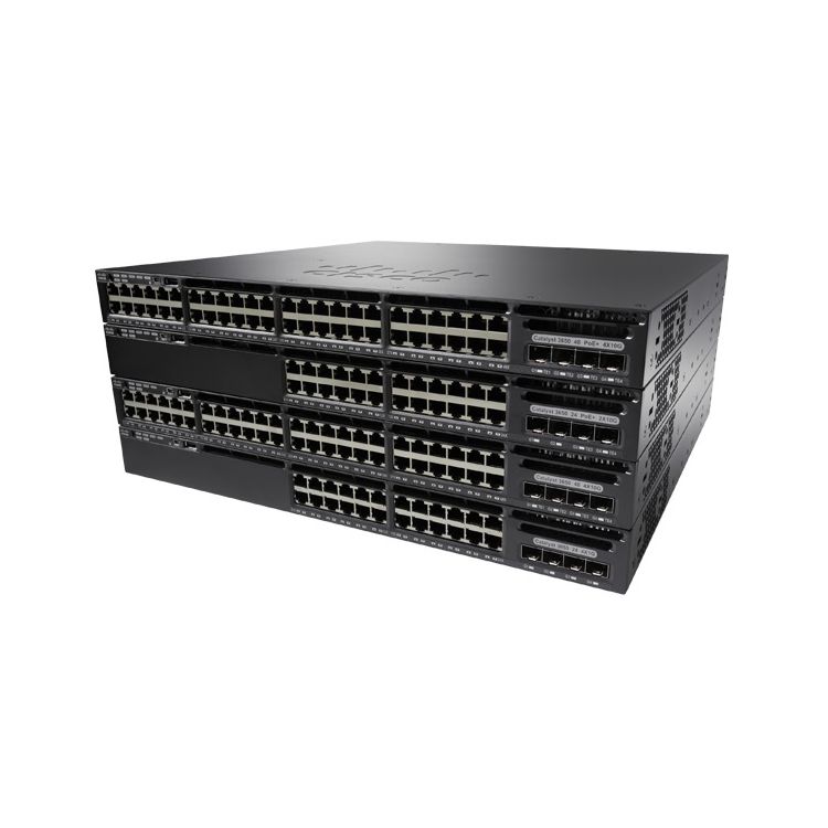 Cisco Catalyst WS-C3650-48FD-S network switch Managed L3 Gigabit Ethernet (10/100/1000) Power over Ethernet (PoE) 1U Black