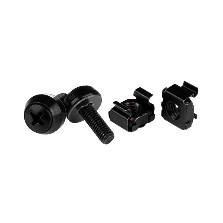 StarTech.com M5 x 12mm - Screws and Cage Nuts - 50 Pack, Black