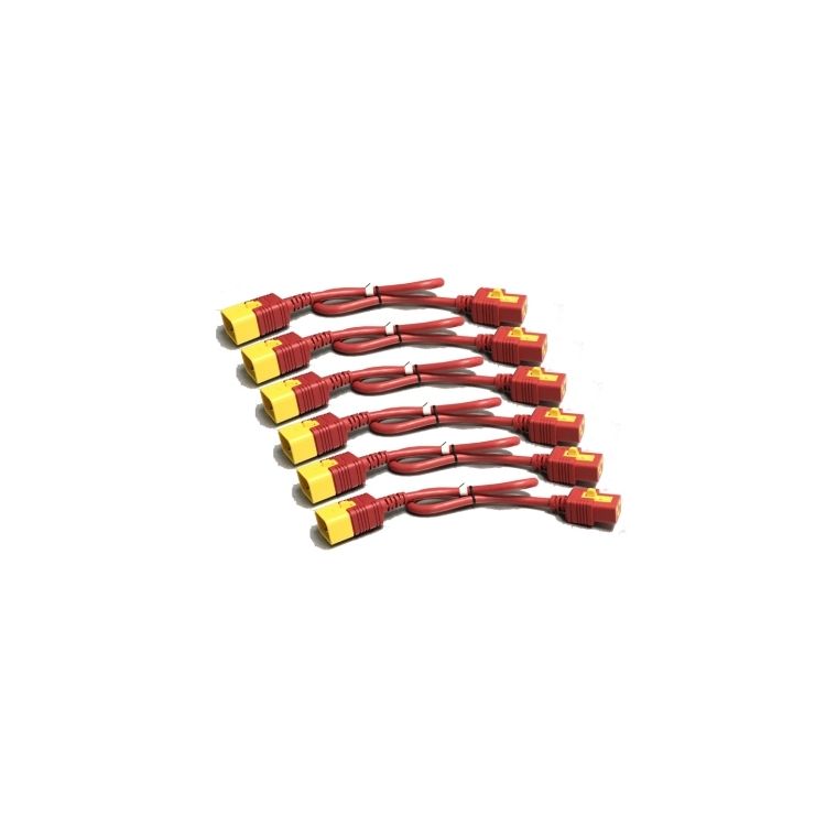 APC AP8712SX340 power cable Red 0.6 m C19 coupler C20 coupler