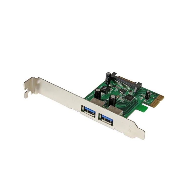 StarTech.com 2 Port PCI Express (PCIe) SuperSpeed USB 3.0 Card Adapter with UASP - SATA Power