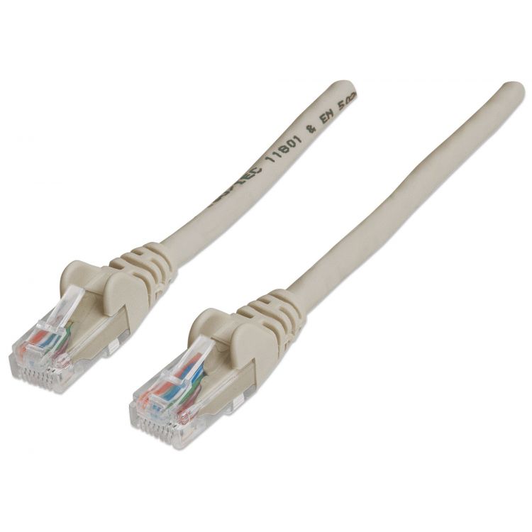 Intellinet Network Patch Cable, Cat6, 20m, Grey, CCA, U/UTP, PVC, RJ45, Gold Plated Contacts, Snagless, Booted, Lifetime Warranty, Polybag