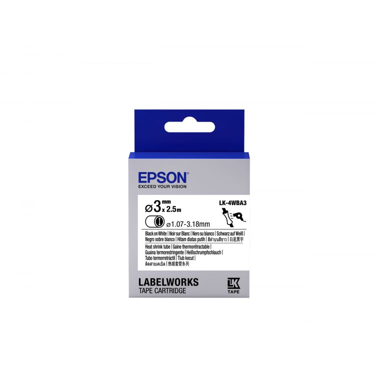 Epson LK-4WBA3 label-making tape Black on white