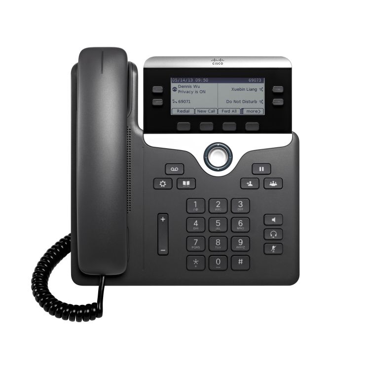 Cisco 7821 IP phone Black,Silver Wired handset 2 lines