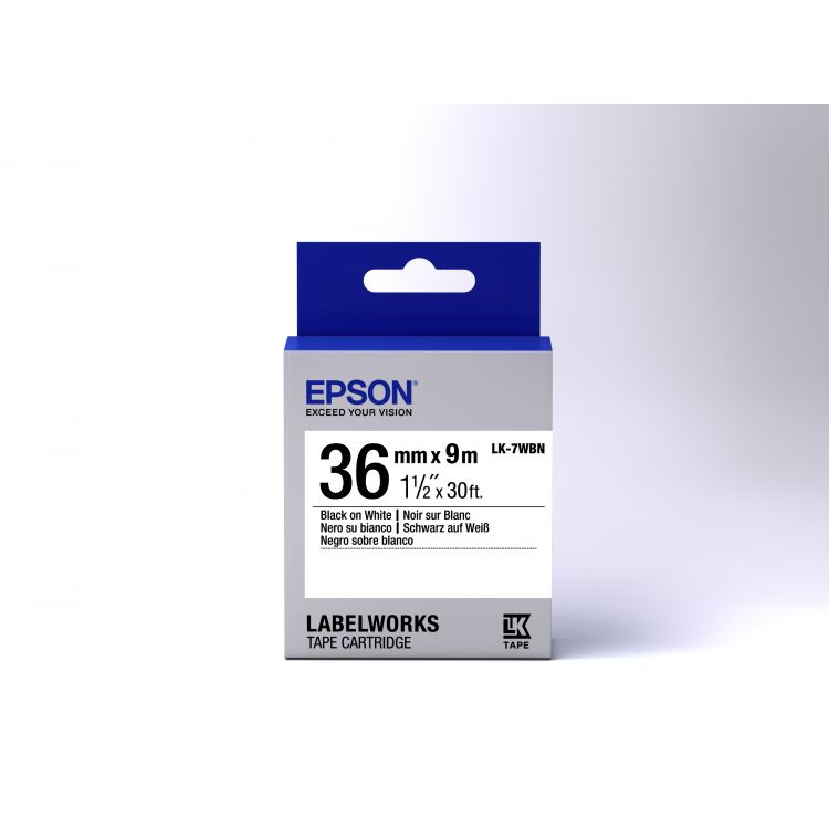 Epson Label Cartridge Standard LK-7WBN Black/White 36mm (9m)