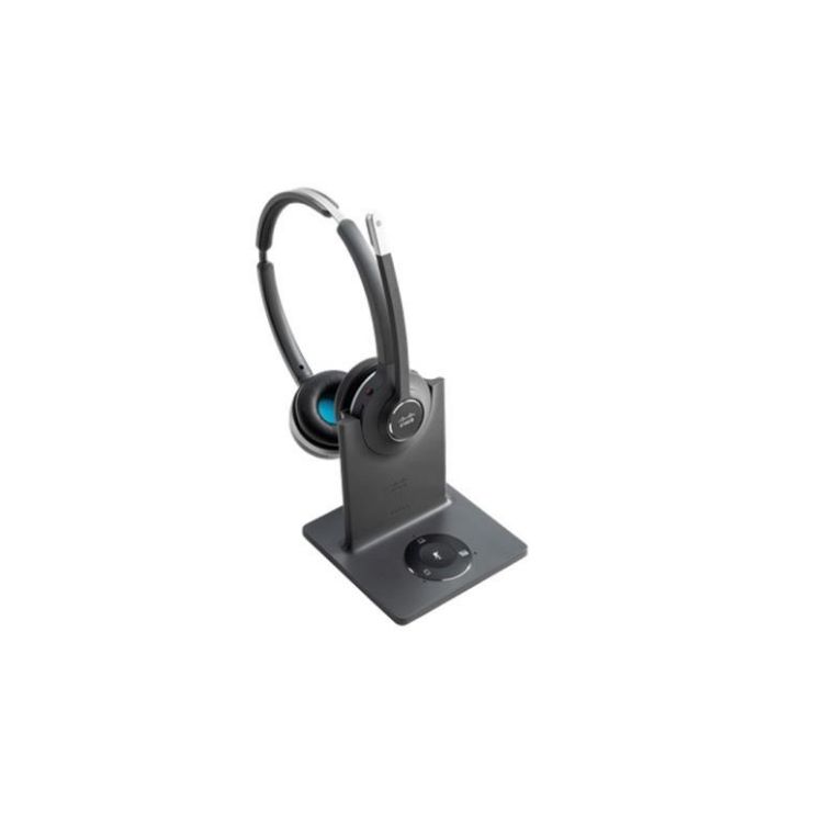 Cisco Headset 562, Wireless Dual On-Ear DECT Headset with Multi-Source Base for US and Canada, Charcoal, 1-Year Limited Liability Warranty (CP-HS-WL-562-M-EU=)