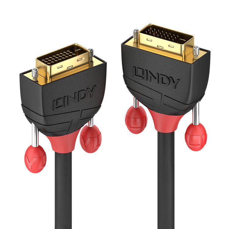 Lindy 36251 DVI cable 1 m DVI-D Black,Red